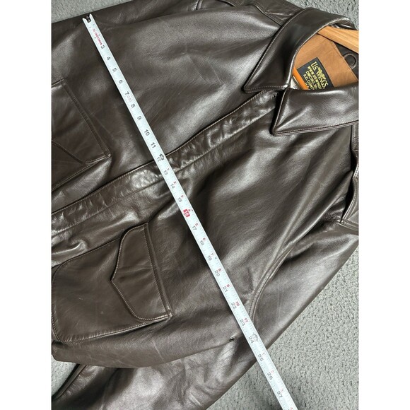 VTG US Wings USAAF A-2 Brown Horsehide Leather Bomber USA Jacket Size 46 XL - Picture 7 of 13